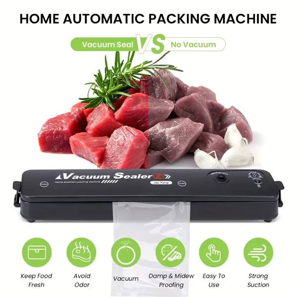 Kitchen Home Vacuum Sealer Food Preservation Plastic Bags Sealer Packaging Machine Automatic Sealing Machine Kitchen Gadgets - Image 3