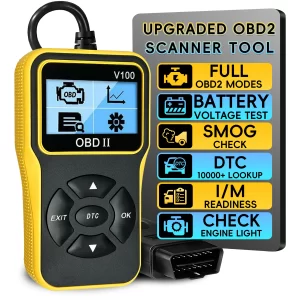 OBD2 Scanner Diagnostic Tool,Auto Check Engine Code Reader with Reset, Enhanced OBDII/EOBD Car Scan Tools