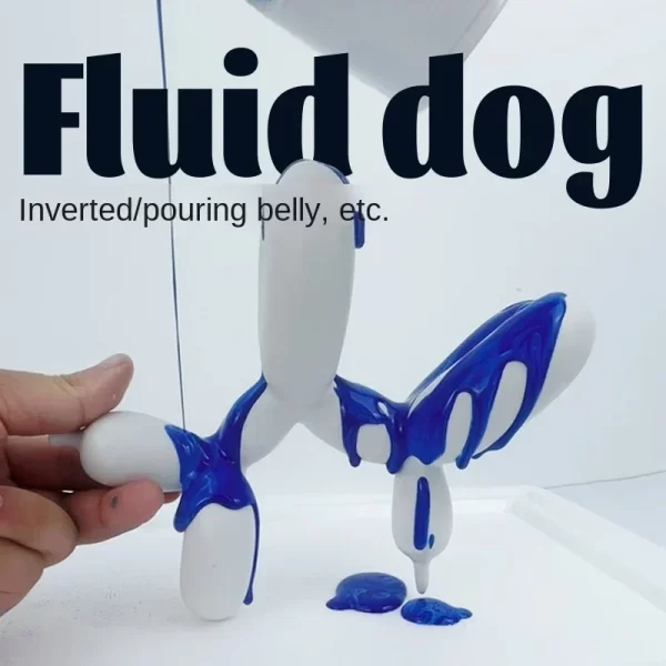 DIY Painting Fluid Balloon Dog Statue Hand-painted White Embryo Graffiti Painting Balloon Dog Children's Toys Trendy Art Crafts - Image 3
