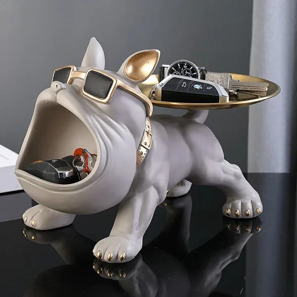 30cm Home Decor Bulldog Figurine Dog Statue Storage Box Animal Ornament Resin Craft Art Sculpture Figurine Home Puppy Sculpture - Image 2