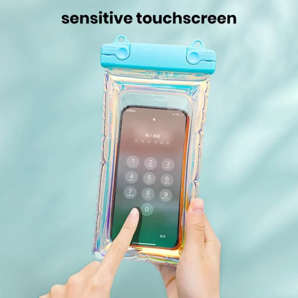 Full View Waterproof Phone Pouch Lanyard Touchscreen PVC Universal Beach Kayaking Swimming Underwater Dry Bag Swimming Pouch - Image 2
