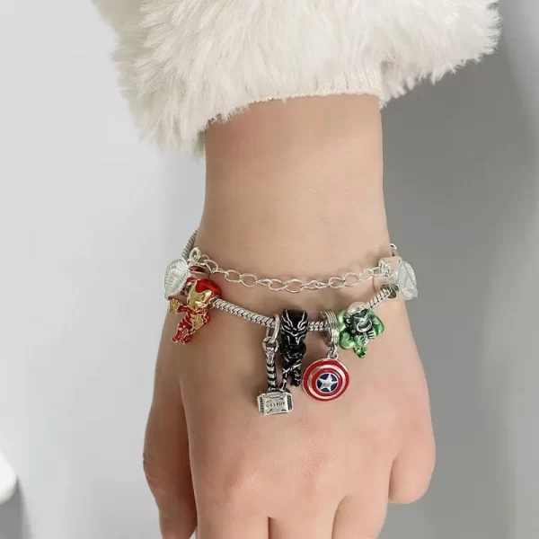 Disney Marvel Deadpool Jewellery Findings Loki Avengers Charm Chain Beaded Fit Original Pandora Bracelet DIY Ladies Jewelry Gift - Image 3