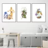 Star Wars Art Prints R2D2 C-3PO Watercolor Painting BB8 Droid Empire Canvas Poster Yoda Artwork Wall Home Decor Gift