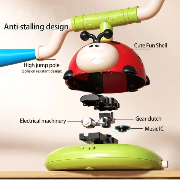 3 in 1 Ladybug Sport Entertainment Game Toy Multifunction Rope Skipping Machine Ferrule Jump Rocket Launcher Outdoor Educational - Image 6