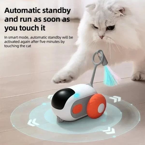 Smart Cat Toy Car Interactive Cat Toy Ball Automatic Rolling Remote Control Toy Car Indoor Cat Accessories Pet Kitten Supplies - Image 5