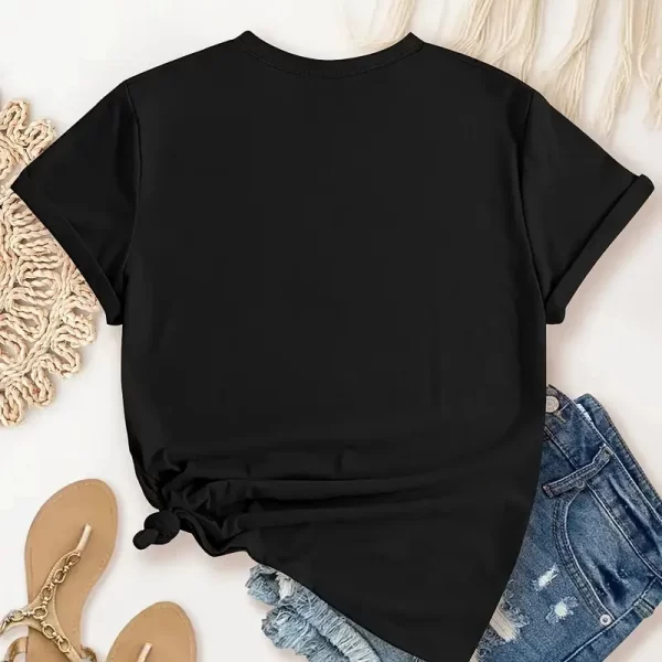 Women Tops O-neck Sexy Black Tees Kiss Lip Funny Summer Female Soft T Shirt Lips Watercolor Graphic T Shirt Top9180 - Image 3