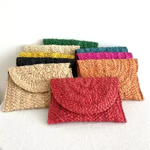 Corn Husk Woven Bag Fashion Clutch Bag Holiday Bag Seaside Beach Bag Envelope Bag Ladies Handbag Saco De Tecido Fast Wholesale