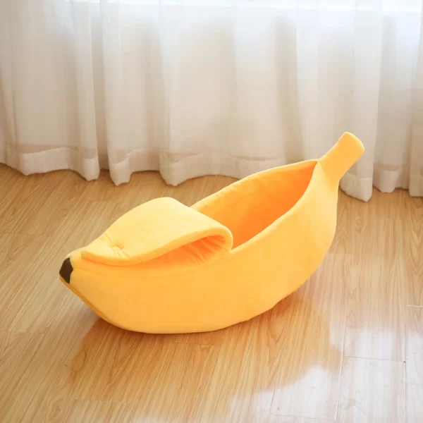 Banana Shaped Pet Bedding Comfortable Cat Nest Mat Winter Cushion Warm Soft Funny Kitten Sleeping Bag Cute Cozy Dog Accessories - Image 4