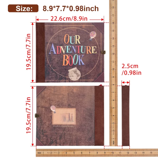 146 Page Our Adventure Book DIY Handmade Photo Album Scrapbook Retro Kraft Album Anniversary Wedding Memory Mother's Day Gift - Image 3
