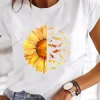 Explosive Dragonfly Butterfly Print Base Top Loose Women's Short-sleeved T-shirt Round Neck Oversized T Shirt Women Clothes TEE - Image 3