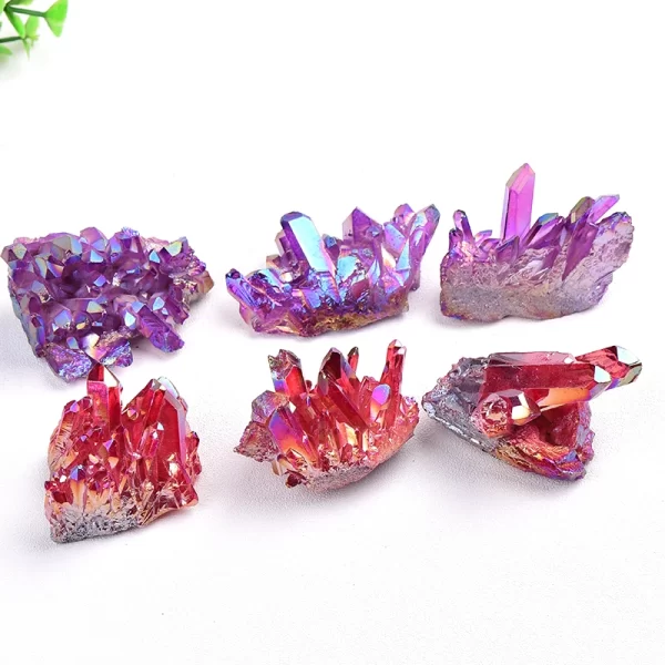 1PC 100% Natural Crystal Quartz Electroplated Colourful Column Reiki Mineral Ore Or Ornaments Aquarium Home Decor Healing Stone - Image 4