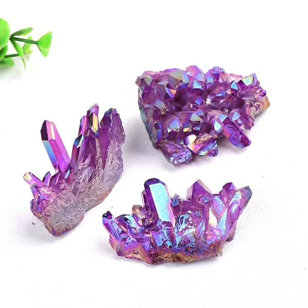 1PC 100% Natural Crystal Quartz Electroplated Colourful Column Reiki Mineral Ore Or Ornaments Aquarium Home Decor Healing Stone - Image 3