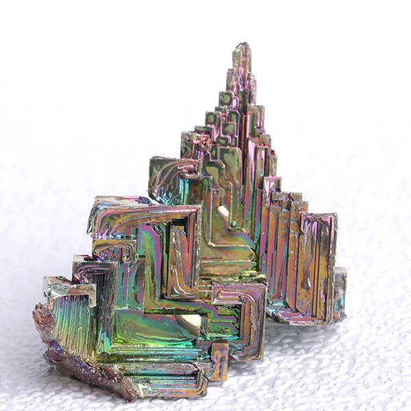 Natural Bismuth Tower Metal Mineral Pyramid Stones Gemstone Reiki Healing Stone Meditation Collection Or Home Decor Raw Crystals - Image 2