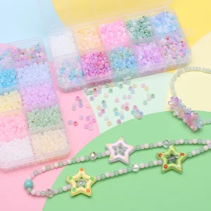 1500Pcs 4mm Cat Eye Stone Ice Glass Beads Loose Spacer Seed Beads Needlework DIY Handmade Charms Bracelets Necklaces Accessories