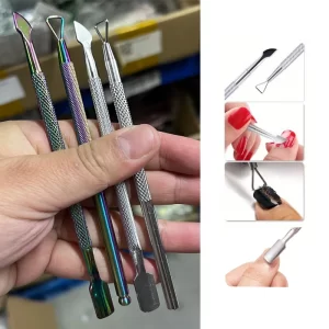 1Pcs Stainless Steel Nail Polish Remover Art Accessories Cuticle Peeler Scraper Remove Gel Nail Polish Nail Art Remover Tools (*