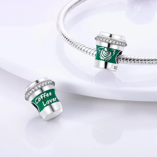 Hot Sale 925 Sterling Silver Coffee Cup Book Charms Fit Original Bracelet Necklace DIY Beads For Women Jewelry Making - Image 5