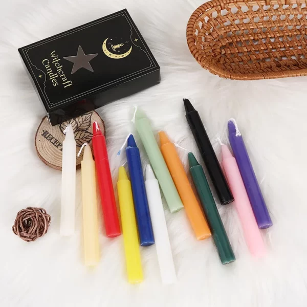 12pcs/box Long Stick Candles For Emergency Lighting Rituals Spells Wax Play Christmas Decor Festival Atmosphere Decoration - Image 2