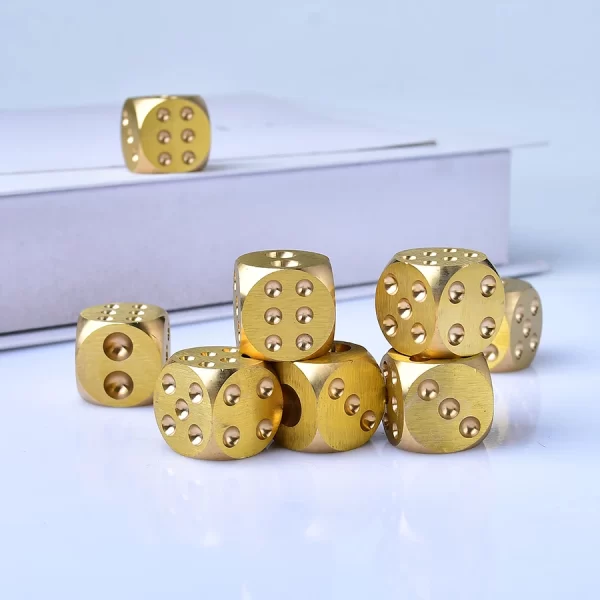 1PC 100% Natural Brass Square Dice Shape Tumbled Stone Unpolishing Raw Brass Gemstone Reiki Healing Stone Home Decor DIY Gifts