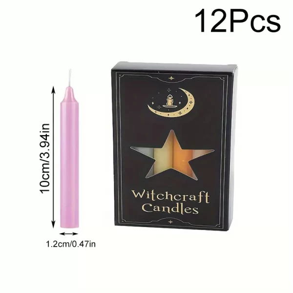 12pcs/box Long Stick Candles For Emergency Lighting Rituals Spells Wax Play Christmas Decor Festival Atmosphere Decoration - Image 4