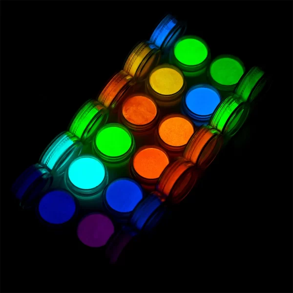 12pcs/Set Phosphor Luminous Powder Pigment Bright Luminescent Powder Glow In The Dark Colorful Glitters Gel Polish Decoration *# - Image 3