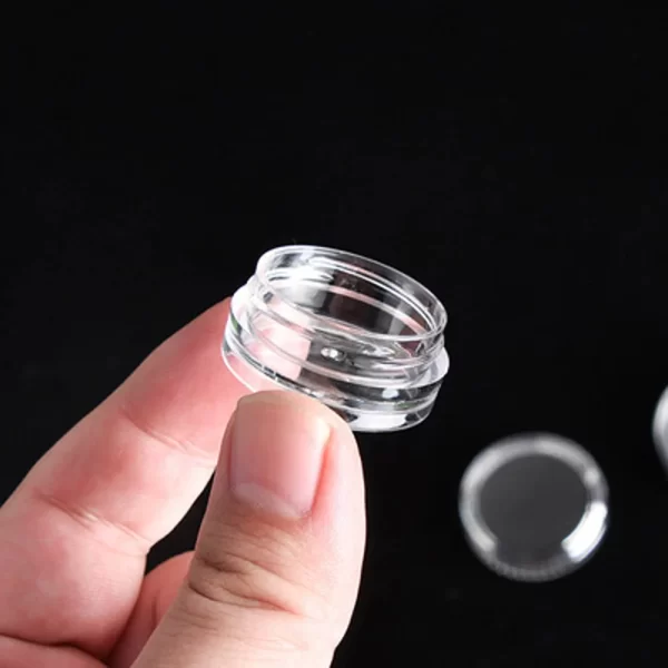 100pcs 3g Empty Plastic Cosmetic Makeup Jar Pots Transparent Sample Bottles Eyeshadow Cream Lip Balm Container Daily Storage /*# - Image 5
