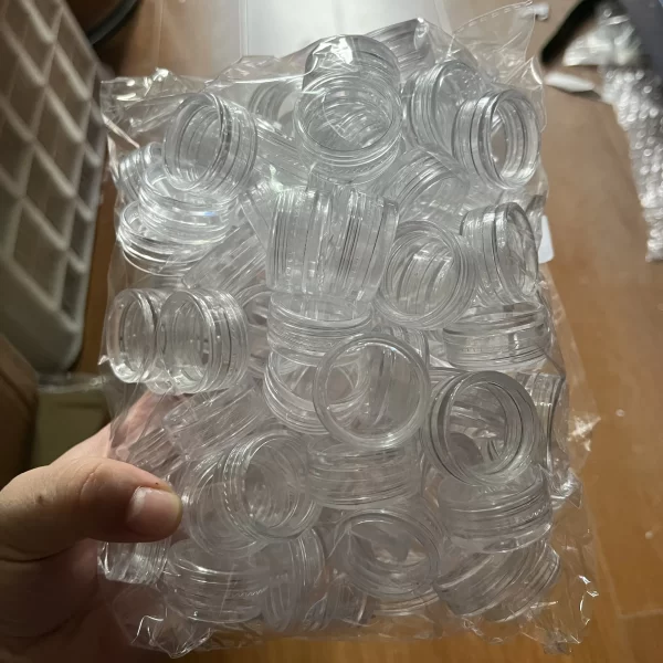 100pcs 3g Empty Plastic Cosmetic Makeup Jar Pots Transparent Sample Bottles Eyeshadow Cream Lip Balm Container Daily Storage /*# - Image 2