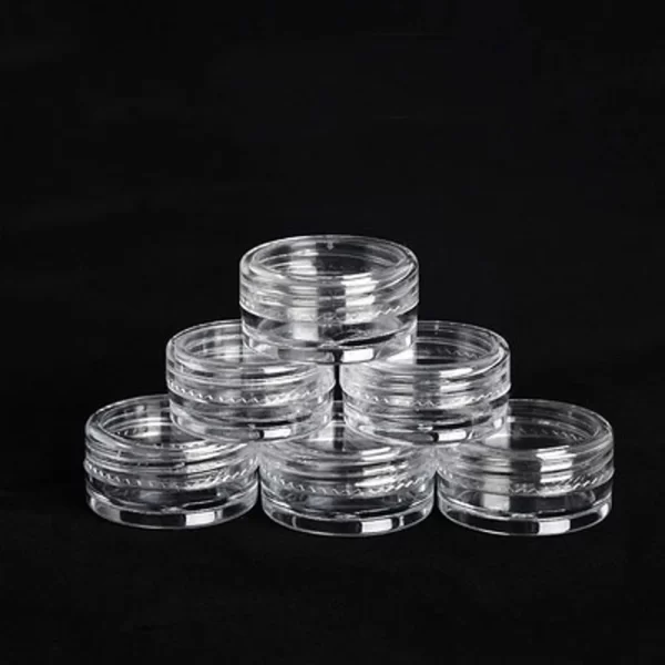 100pcs 3g Empty Plastic Cosmetic Makeup Jar Pots Transparent Sample Bottles Eyeshadow Cream Lip Balm Container Daily Storage /*# - Image 4