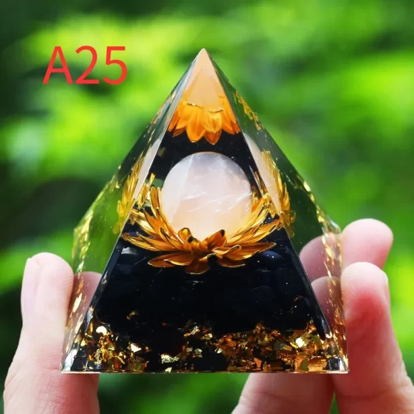 Crystals Stone Orgone Pyramid Energy Generator Natural Amethyst Peridot Reiki Chakra Meditation Tool Room Decor Christmas Gifts - Image 5