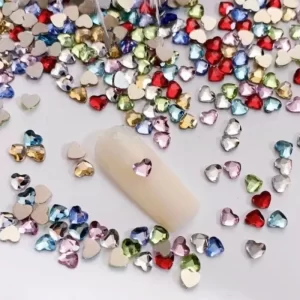 wholesale 3mm Mini Heart INS Hot Flat Back Nail Rhinestone Special Shaped Crystals Art Stones 3D Personalized Decoration