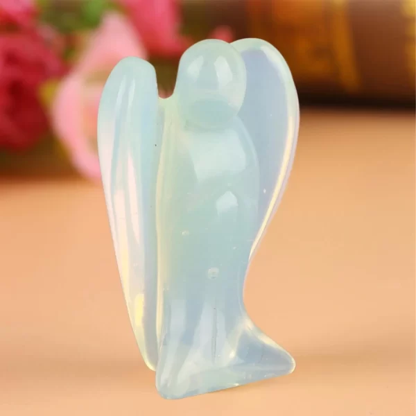 Opal Crystal Healing Stone - Natural Energy Charged Guardian Angel Figurine Gift - Image 4