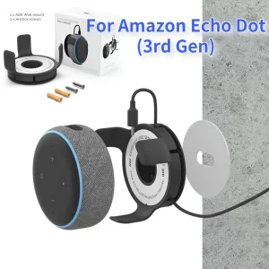 Speaker Wall Hanging Bracket Mount for Amazon Echo Dot 3rd Generation Smart Home Speaker Storage Organzier Rack
