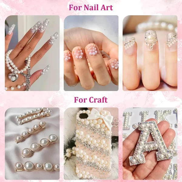 2mm-12mm Nail Pearls For Nail Art Mix Size Flat Back Crafts Round Pearl For Face Makeup Nail Art Clothes Shoes Jewelry Making - Image 4