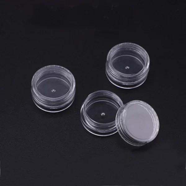 100pcs 3g Empty Plastic Cosmetic Makeup Jar Pots Transparent Sample Bottles Eyeshadow Cream Lip Balm Container Daily Storage /*# - Image 6