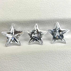 Star Shape 3x3~10x10mm AAAAA White color Loose Cubic Zirconia Stone beads for Nail accessories DIY
