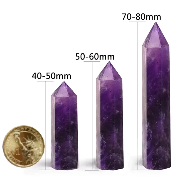 Natural Stone and Crystals Point Wand Witchcraft Rose Quartz Amethyst Home Decoration Mineral Stones Crafts Room Aquarium Decor - Image 2