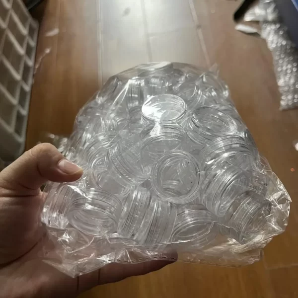 100pcs 3g Empty Plastic Cosmetic Makeup Jar Pots Transparent Sample Bottles Eyeshadow Cream Lip Balm Container Daily Storage /*# - Image 3
