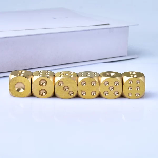 1PC 100% Natural Brass Square Dice Shape Tumbled Stone Unpolishing Raw Brass Gemstone Reiki Healing Stone Home Decor DIY Gifts - Image 2
